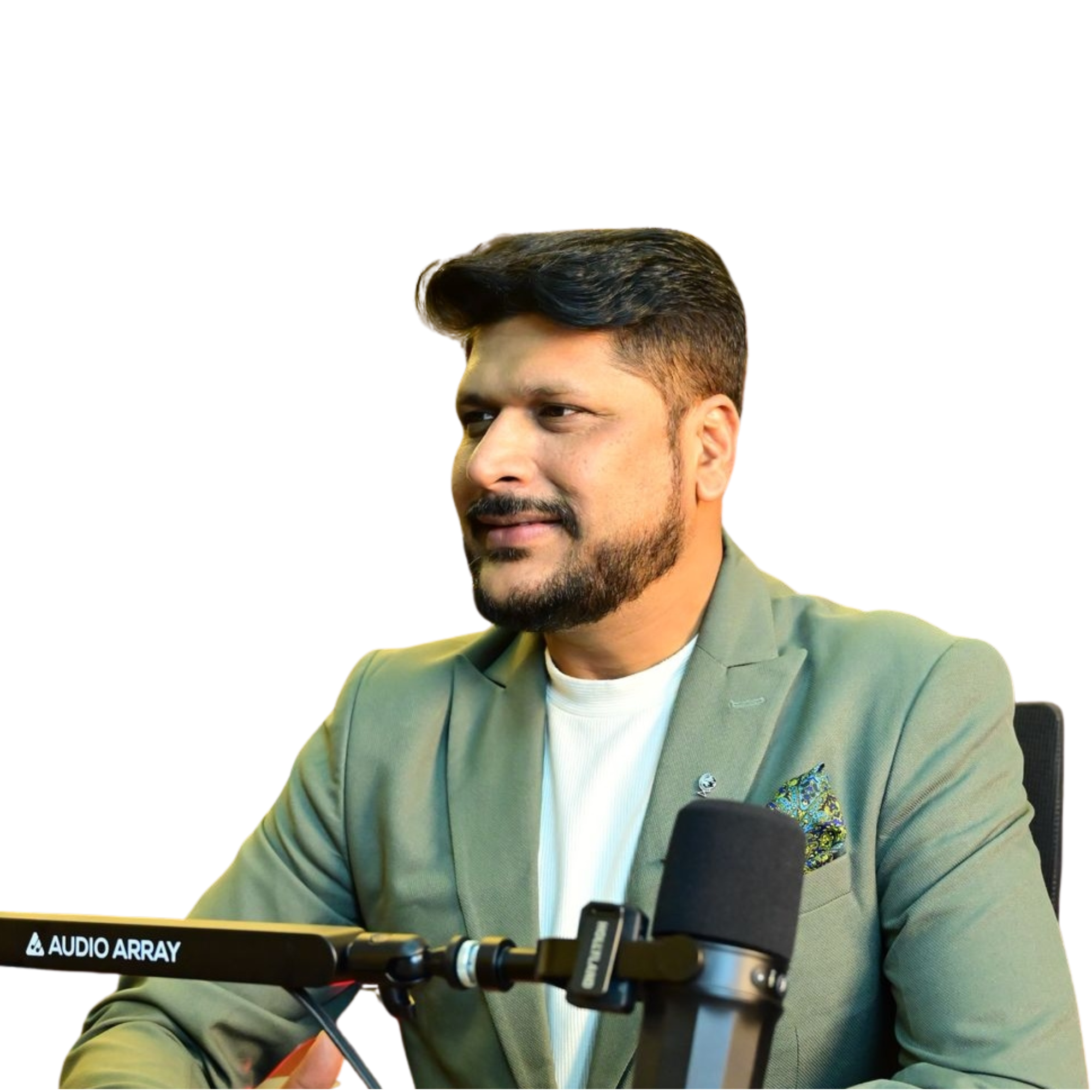 Soundar Rajan recording Dreamers and Doers podcast